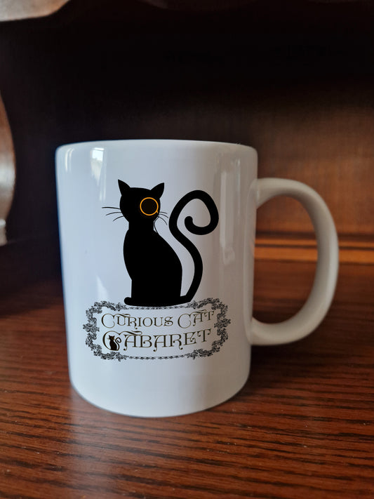 Curious Cat Cabaret Mug *Print to order*